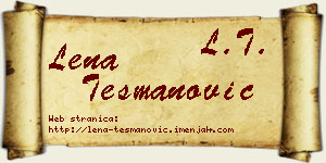 Lena Tešmanović vizit kartica